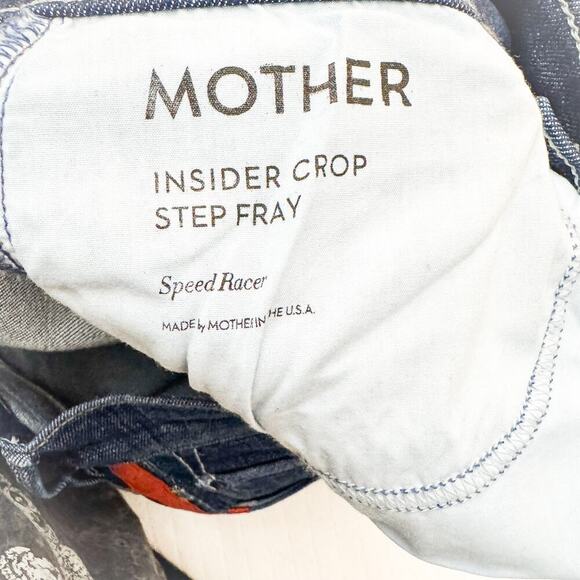 Mother Insider Crop Step Fray Speed Racer Dark Wash Denim Jeans SIze 29 - Picture 6 of 10